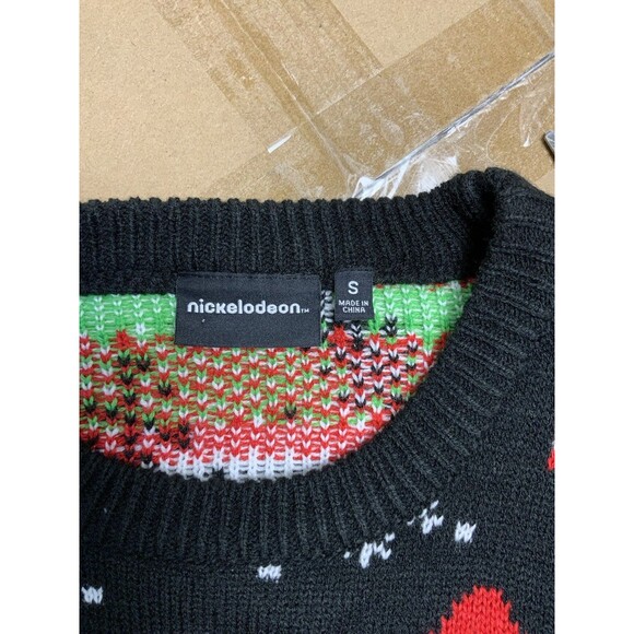 Nickelodeon Spongebob Ugly Christmas Snowflake Sweater‎ Small Unisex - Picture 3 of 6